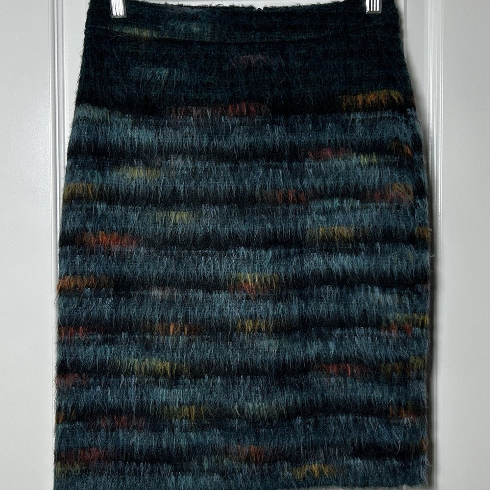 Maeve Anthropologie Wool Blend Textured Fringe Pencil Skirt Whimsigoth Style‎